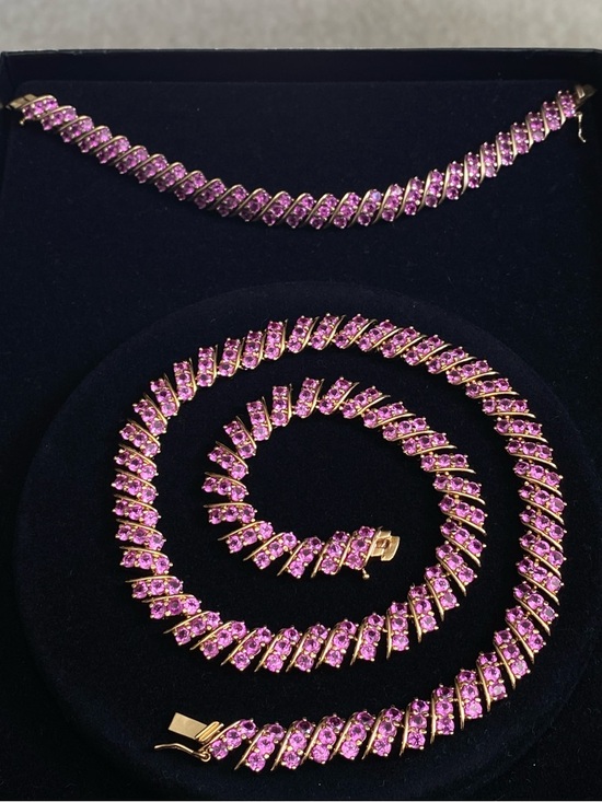 18k gold vermeil Ross Simons pink sapphire | Mercari 925 sterling silver 18k vermeil Ross Simons pink sapphire Necklace & bracelet